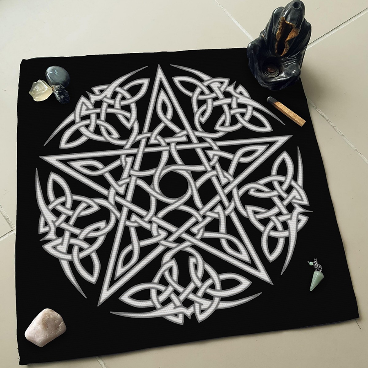 Pentagram Witchcraft  Altar - Sunak - Tarot Açılım  Örtüsü