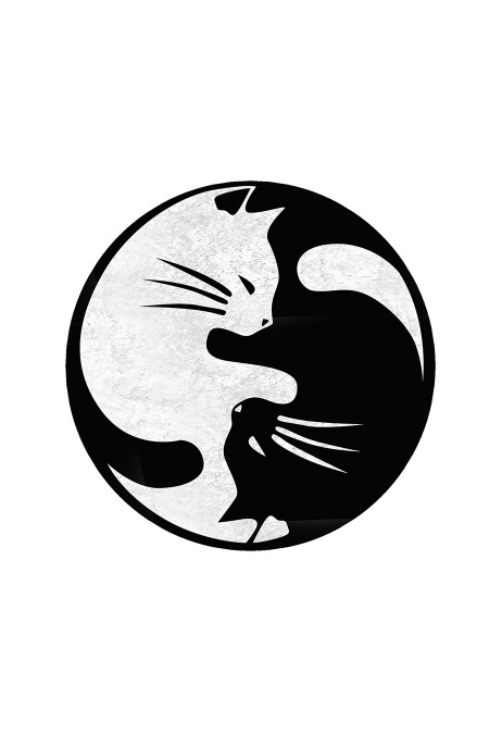 Kedi Yin Yang Halı